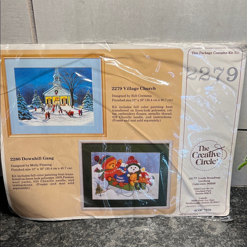 The Creative Circle Village Church  needlework kit. New with tags